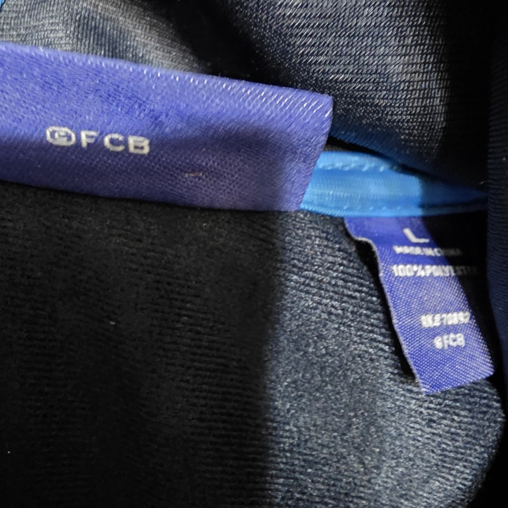 ​⚽️ Official FC Barcelona FCB Track Jacket Navy Blue - Large - Picture 7 of 11